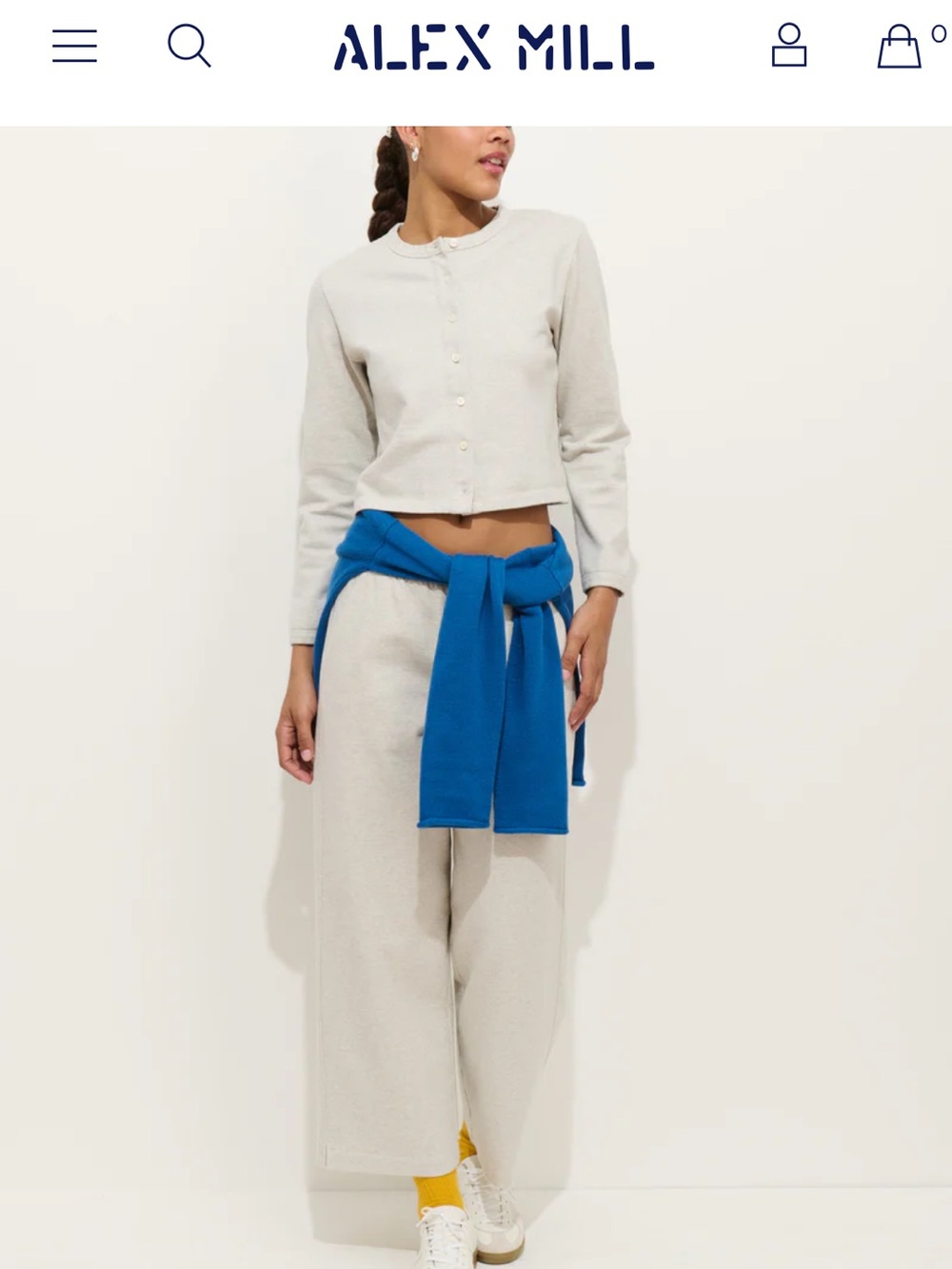 Alex Mill Wide-Leg Coco Pants in heather grey